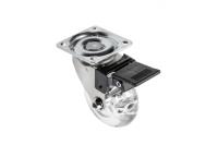 GTV МЕБЕЛЬНОЕ КОЛЁСИКО, С ТОРМОЗОМ BRAZYLIA, D-50MM, ЦВЕТ ПРОЗРАЧНЫЙ