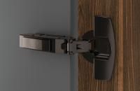 Петля sensys 8676, угол 110°, чашка th52 d35, средняя стенка, b3, черный обсидиан 9091765 Hettich