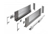 Комплект ящика 168х550 AXIS PRO боковины стеклянные антрацит