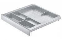 Лоток для канцелярских товаров smartray,h40, пластик, под алюминий 9134233 Hettich