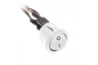 GTV ВЫКЛЮЧАТЕЛЬ МЕХАНИЧЕСКИЙ КРУГЛЫЙ ВРЕЗНОЙ, КЛАВИША 12V/36W, IP20, С ПРОВОДАМИ 0,1M MINI AMP, ЦВЕТ БЕЛЫЙ