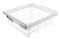 GTV КОРЗИНА ДЛЯ БЕЛЬЯ ELITE С ДОВОДЧИКОМ 900 MM, ЦВЕТ  БЕЛЫЙ