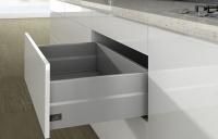 Комплект короба arcitech с top side, с соед.зад.стенки, nl450, h 218/126, цвет серебристый 9150783 Hettich