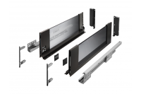 GTV КОМПЛЕКТ ЯЩИКА AXISPRO H-168ММ L-300ММ, БОКОВИНА СТЕКЛЯННАЯ, ЦВЕТ ЧЕРНЫЙ