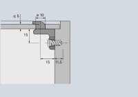Соединитель задней стенки rv 3, пластик, белый 1006505 Hettich