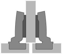 Петля sensys 8661, угол 95°, чашка th52 d35, средняя стенка, b3 9091590 Hettich