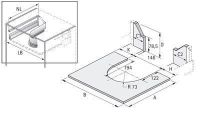 U-образная стенка для ящика под мойку, сталь, белая 9204283 Hettich