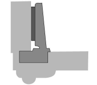Петля intermat 9966, угол 95°, чашка th42 d35, накладная, b12,5 9044850 Hettich