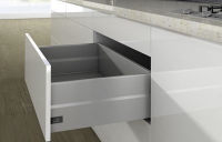 Комплект короба arcitech с top side, с соед.зад.стенки, nl450, h 218/126, цвет серебристый 9150783 Hettich