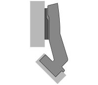 Петля sensys 8669, угол корпуса w45, угол 95°, чашка th52 d35, накладная, b-2 9088179 Hettich