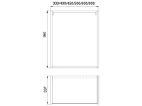 Корпус навесной кухни 80*34*96 высокий