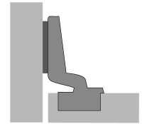 Петля intermat 9973, угол 110°, чашка th42 d35, вкладная, b-3,5 9042878 Hettich