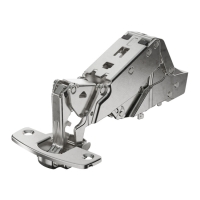 9099670 Петля Sensys 8687, угол 165°, чашка TH52, D35,навеска на среднюю стенку (B 3), никелированная