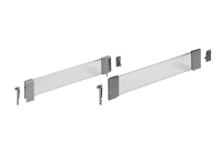 9100889 Комплект для короба Hettich, 9100889 DesignSide, со стеклом и адаптером высота 144мм, длина 470 мм, серый