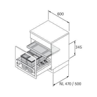 Insertflex 600, система сбора и сортировки мусора 9207642 Hettich