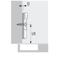 Монтажная планка system 8099 sensys, intermat, l37, d3, прикруч. 9071577 Hettich
