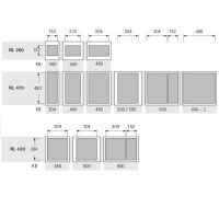 Рама системы сбора мусора innotech pull, nl470, kb600, сталь, цвет серебристый 9132359 Hettich