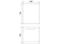 Корпус напольный 60*53*72 глубокий под духовку