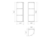 Корпус навесной кухни радиусный 30*34*96 высокий