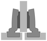 Петля sensys 8676, угол 110°, чашка th52 d35, средняя стенка, b3 9094460 Hettich
