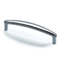 Ручка Hettich, 9113482 Savelli, межосевое расстояние 128мм, матовый хром