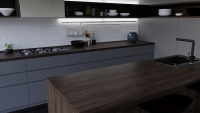 Пристенная панель 7122/Nw Carpenter Oak dark 4200x600x10 мм Slotex
