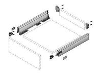 Комплект ящика arcitech с соед .зад.стенки, nl350, h94, цвет серебристый 9150680 Hettich