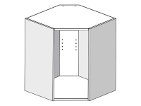 Корпус навесной кухни угловой 61*61*72