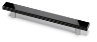 Ручка Hettich, 9113313 Darfo, межосевое расстояние 192мм, черная глянцевая