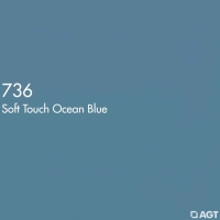 МДФ фасадное полотно Голубой шелк soft touch 736 2800*1220*8 (матовый) AGT 2гр