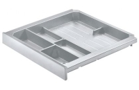 Лоток для канцелярских товаров smartray,h40, пластик, под алюминий 9134233 Hettich