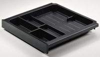 Лоток для канцелярских товаров smartray,h40, пластик, цвет черный 9134232 Hettich