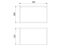 Корпус навесной кухни 60*34*36 низкий