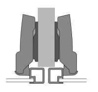 Петля sensys 8638i для алюм. рам, угол 95°, чашка ta32, средняя стенка, b3 9072525 Hettich